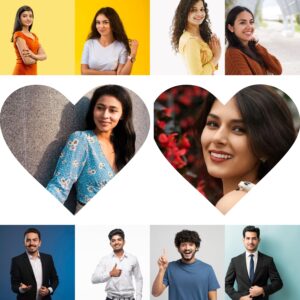 10 Photo Collage 2 Heart Shape Acrylic Wall Photo | Acrylic Photo Collage Wall Decor Gift