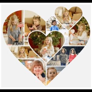 10 Pictures Heart Shape Photo Frame Collage For Wall Decor, Living Room & Gifting 7 10 pictures heart shape photo Frame collage Pic Collage Photo Frame Wall Decor For Gifting