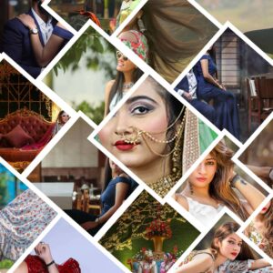 15 Photo Collage Diagonal Shape Acrylic Wall Photo | Birthday, Housewarming, Wall Decor Gifting