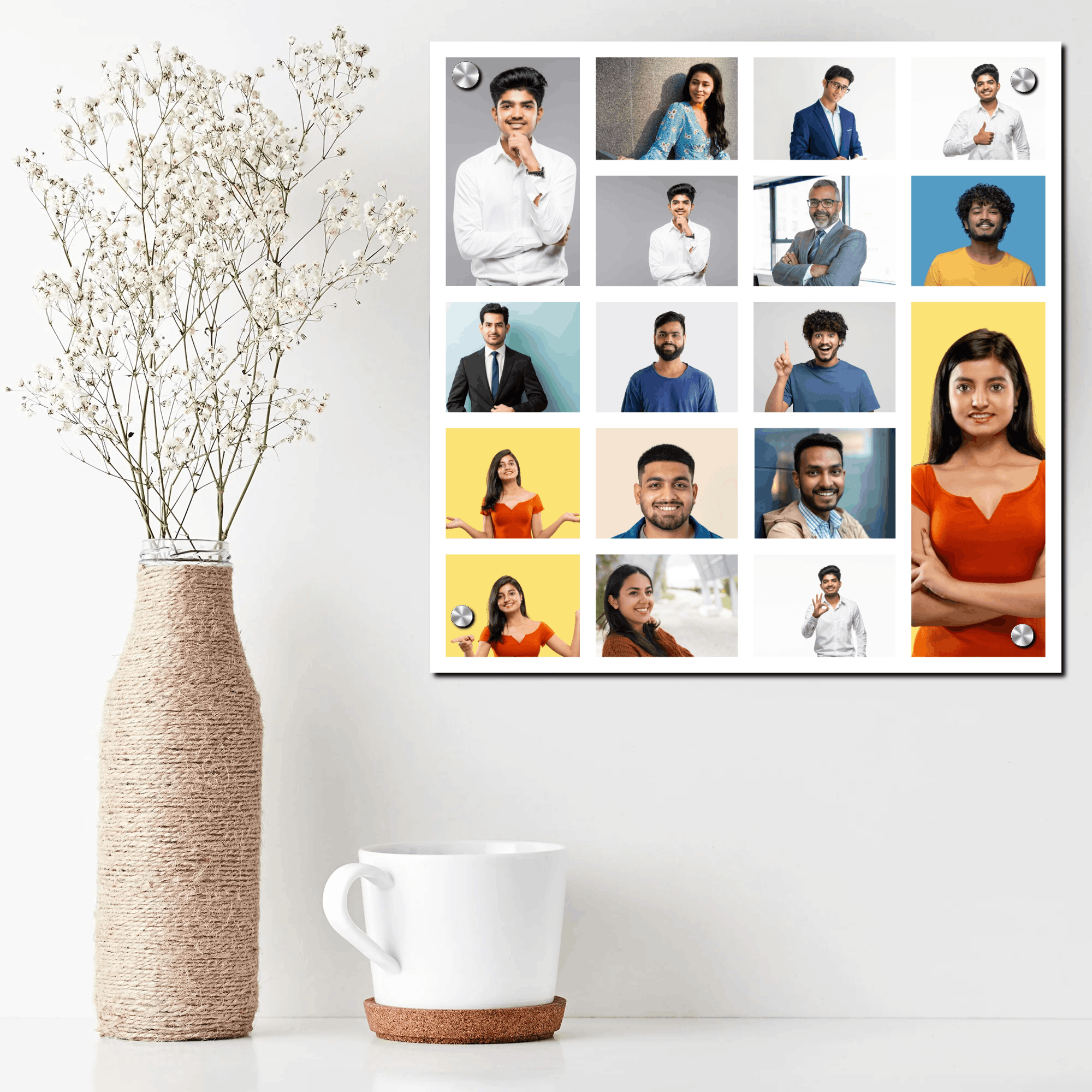 17 Photos Collage Acrylic Wall Photo For Gifting