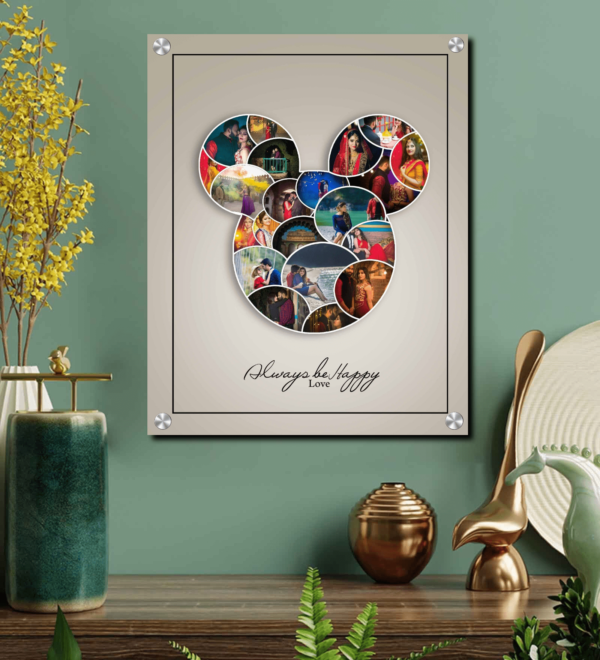 21 Photo Collage Round Shape Acrylic Wall Photo Gift  Family Photo Collage Acrylic Frame