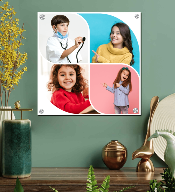 4 Photo Kids Simple Shape Photo Collage Frame For Kids Birthday Gifting  Photo Collage