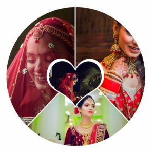 4 Picture Round Shape Photo Collage Acrylic Wall Photo For Gifting | Circle Shape Photo Collage Acrylic Frame