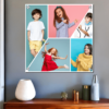 5 Picture Baby Birthday Photo Collage Simple Design Frame  Picture Collage Acrylic Print