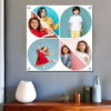 6 Picture Baby Birthday Photo Collage Acrylic Frame  Flower Cut Photo Collage For Gifting