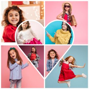 8 Photo Heart in Middle Kids Photo Collage Frame | Baby Photo Collage Wall Photo Gifting 5 8 Photo Heart in Middle Shape Kids Photo Collage Frame | Multi Pic Baby Photo Collage Wall Photo