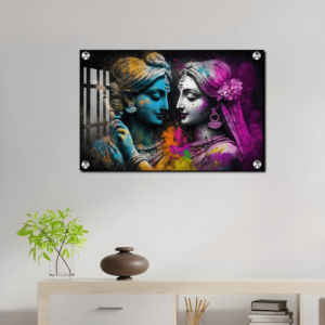 Best Housewarming gifts Radha Krishna Acrylic Print wall art