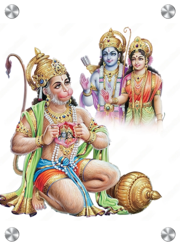 Hanuman Ji With Lord Ram Ji Acrylic Photo Wall Art Housewarming Gifts | Lord Hanuman Ji Wall Hanging Photo