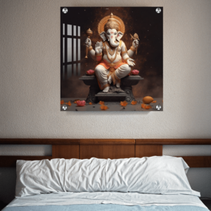 Lord Ganpati Ji Acrylic Photo Frame Housewarming Wall Decor Gifts | Ganesh Ji Photo Wall Art Gift Idea