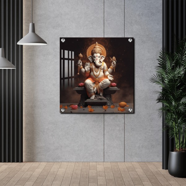 Lord Ganpati Ji Acrylic Photo Frame Housewarming Wall Decor Gifts | Ganesh Ji Photo Wall Art Gift Idea