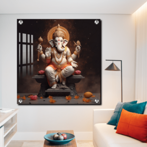 Lord Ganpati Ji Acrylic Photo Frame Housewarming Wall Decor Gifts | Ganesh Ji Photo Wall Art Gift Idea
