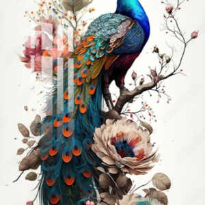 PeacockAcrylicWallArtPaintinguniquehousewarminggiftideas png