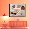 Photo Frame 5 Picture Heart Shape Photo Collage For Gifting  Photo Frame Wall Decor