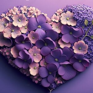 Purple Heart Shape Acrylic Wall Photo Gift Ideas | Best Gift For Birthday Anniversary Wall Photo