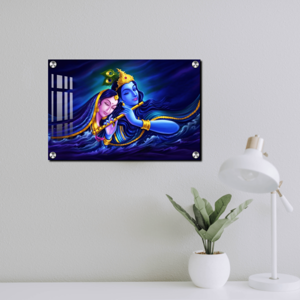 Radha Krishna Acrylic Wall Painting | God Krishna And Radha Photo Frame Wall Decor