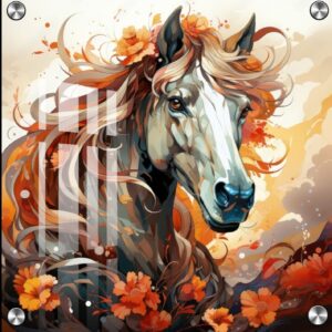 Single Horse Acrylic Painting Best Gift For Griha Pravesh | Best housewarming present ideas