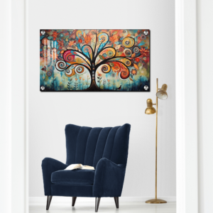 Abstract Tree Art Acrylic Photo Wall Art Griha Pravesh Gifting Ideas | Wall Painting For Gift 9 Abstract Tree Painting Acrylic Wall Art Griha Pravesh gift ideas | Best Gifts For House Warming Ceremony Wall Photo