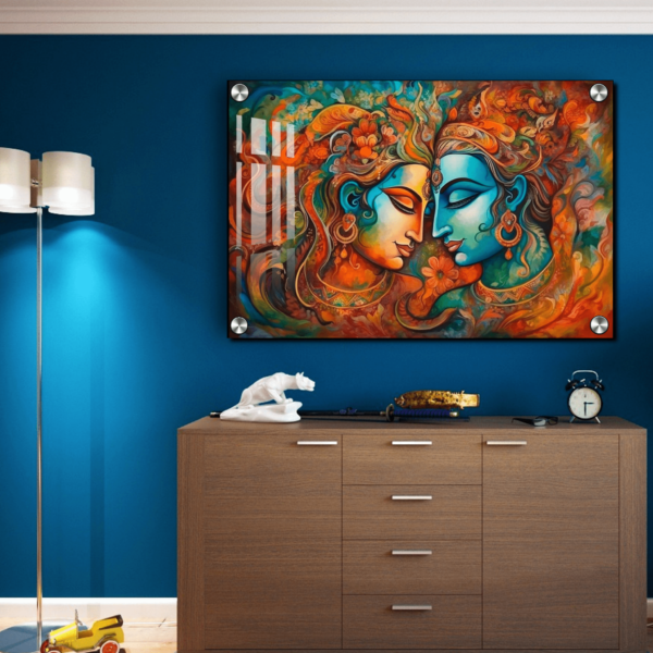 acrylic photo print radha krishna painting for wall decor a perfect house warming gift