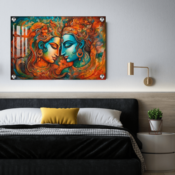 acrylic photo print radha krishna painting for wall decor a perfect house warming gift