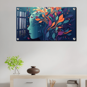 Thinking Mind Art Acrylic Wall Photo For Gifting, Wall Decor, Living Room & House Warming Gifts 8 acrylic wall painting for living room gift for house warming function