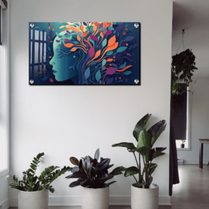 Thinking Mind Art Acrylic Wall Photo For Gifting, Wall Decor, Living Room & House Warming Gifts 9 acrylic wall painting for living room gift for house warming function