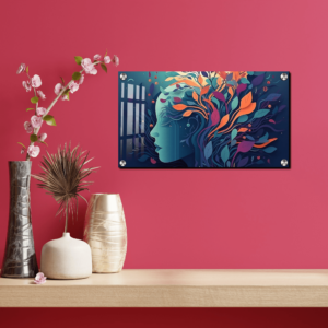 Thinking Mind Art Acrylic Wall Photo For Gifting, Wall Decor, Living Room & House Warming Gifts 11 acrylic wall painting for living room gift for house warming function
