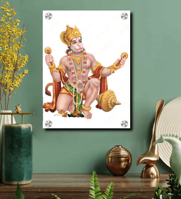 Hanuman Ji Photo In Acrylic Print Wall Art Gifts For House Warming Ceremony | Lord Hanuman Ji Wall Decor Photo