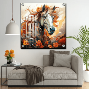 Single Horse Acrylic Painting Best Gift For Griha Pravesh | Best housewarming present ideas