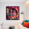 Modern Art Radha Krishna Acrylic Wall Painting | Best Housewarming Gift For Friends, Family