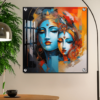 God Krishna and Radha photo Acrylic Painting  Best housewarming present ideas