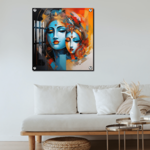 God Krishna and Radha photo Acrylic painting gift for housewarming | Best housewarming present ideas 12 God Krishna and Radha photo Acrylic Painting Best housewarming present ideas
