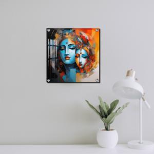 God Krishna and Radha photo Acrylic painting gift for housewarming | Best housewarming present ideas 16 God Krishna and Radha photo Acrylic Painting Best housewarming present ideas
