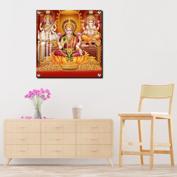 Laxmi Mata Photo In Acrylic Print Gift For House Warming Ceremony | Goddess Laxmi Wall Decor Acrylic Photo Frame