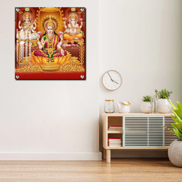 Laxmi Mata Photo In Acrylic Print Gift For House Warming Ceremony | Goddess Laxmi Wall Decor Acrylic Photo Frame