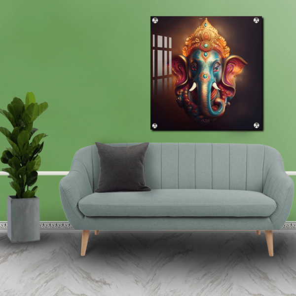 Lord Ganesh Ji Acrylic Photo Wall Art Housewarming Gift | Ganesh Ji Photo Wall Decor Gift Idea For Everyone