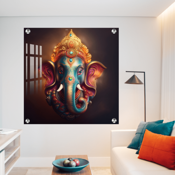 Lord Ganesh Ji Acrylic Photo Wall Art Housewarming Gift | Ganesh Ji Photo Wall Decor Gift Idea For Everyone