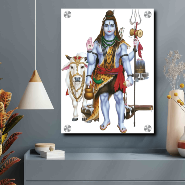 Lord Shiva Acrylic Photo Wall Decor For House Ceremony Gifts | Lord Shiva Ji Wall Hanging Photo