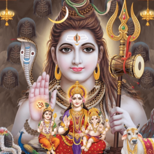 Lord Shiva Parvati Family Photo Acrylic Painting Wall Hanging Housewarming Gifts | Lord Shiva Ji Wall Hanging Photo