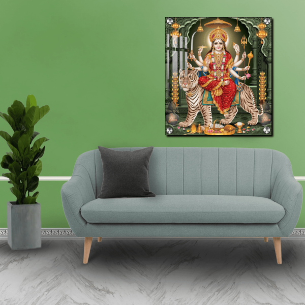 Maa Durga Acrylic Photo For Wall Housewarming Gifts | Goddess Durga Wall Decor Acrylic Photo Frame