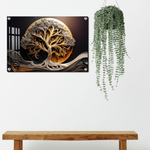Metal Tree Acrylic Photo Print Wall Art Housewarming Gifts For Friends | Best Wall Decor Photo For Living Room