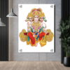 Panchmukhi Hanuman Ji Acrylic Photo Wall Art Housewarming Gifts | Lord Hanuman Ji Wall Hanging Photo