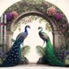 peacock pair acrylic painting wall decor housewarming gift ideas