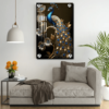 Golden Peacock Acrylic Wall Photo Housewarming Gift Ideas | Acrylic Photo Frame Wall Decor