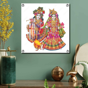 Radhakrishan Acrylic Painting For Wall Art Housewarming Gifts | Krishna and Radha Photo Frame Gifts for housewarming