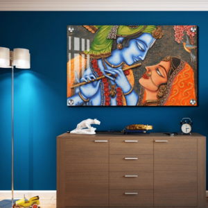Radha Krishna Acrylic Painting Wall Decoration Housewarming Gift  God Krishna And Radha Photo Frame Wall Decor