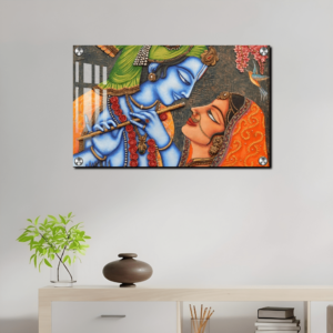 Radha Krishna Acrylic Painting Wall Decoration Housewarming Gift  God Krishna And Radha Photo Frame Wall Decor