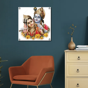 Radha Krishna Acrylic Photo Print Wall Hanging Gifts For Housewarming Party  Radha Krishna Wall Photo Frame