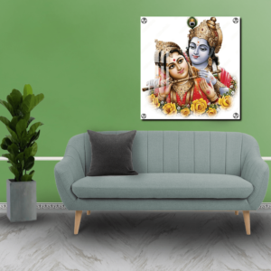 Radha Krishna Acrylic Photo Print Wall Hanging Gifts For Housewarming Party  Radha Krishna Wall Photo Frame