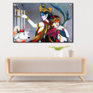 radha krishna acrylic wall photo-housewarming gift ideas