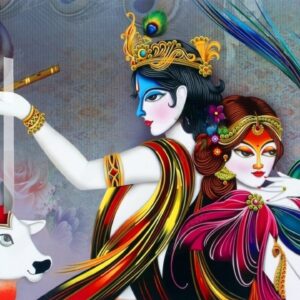 radha krishna acrylic wall photo-housewarming gift ideas